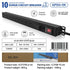 GLINK GPDU-11K BLACK 2M รางปลั๊กไฟตู้ Rack 10 ช่อง ยาว 2 เมตร 1 สวิตช์ สีดำ Overload มอก.แท้