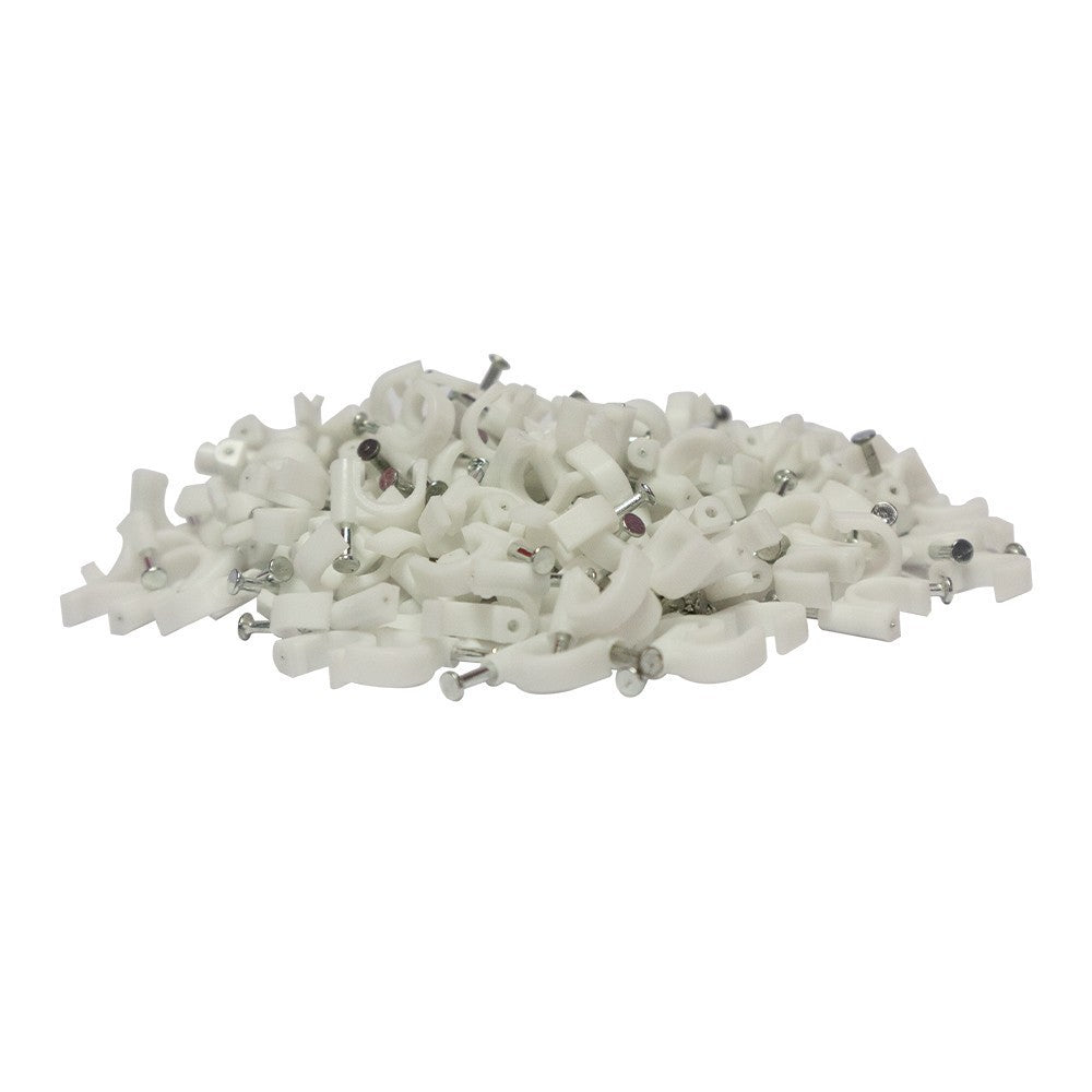 รวมกิ๊บตอกสาย GLINK GC-02/GC-04/GC-05 WHITE LANPower RG6 7/10/12MM แพ็ค 1000 ชิ้น สีขาว