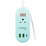 LUMIRA LS-024/2U สายยาว 1.2M เก็บสายได้ 2 เต้ารับ 2USB + 1USB-C ประกัน3ปี