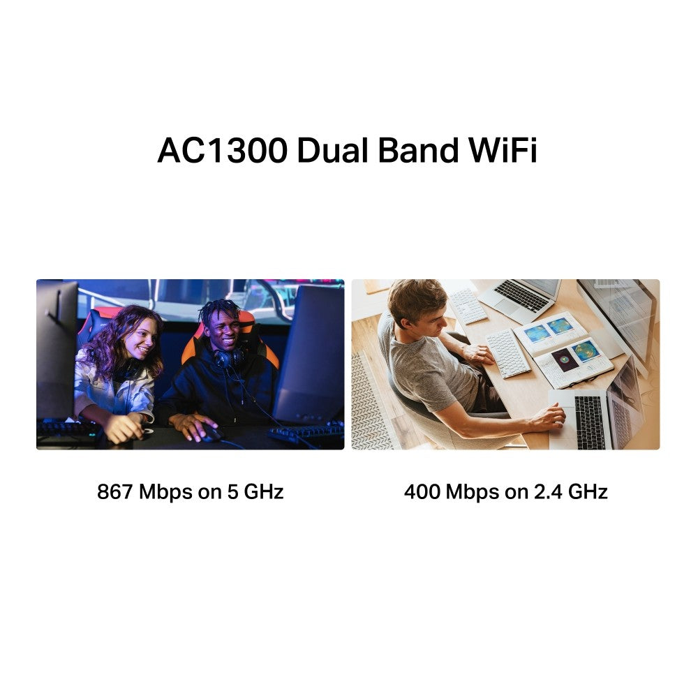 Mercusys MA30H USB AC1300 Strong Dual Band Wi-Fi Speed รับประกัน 3 ปี