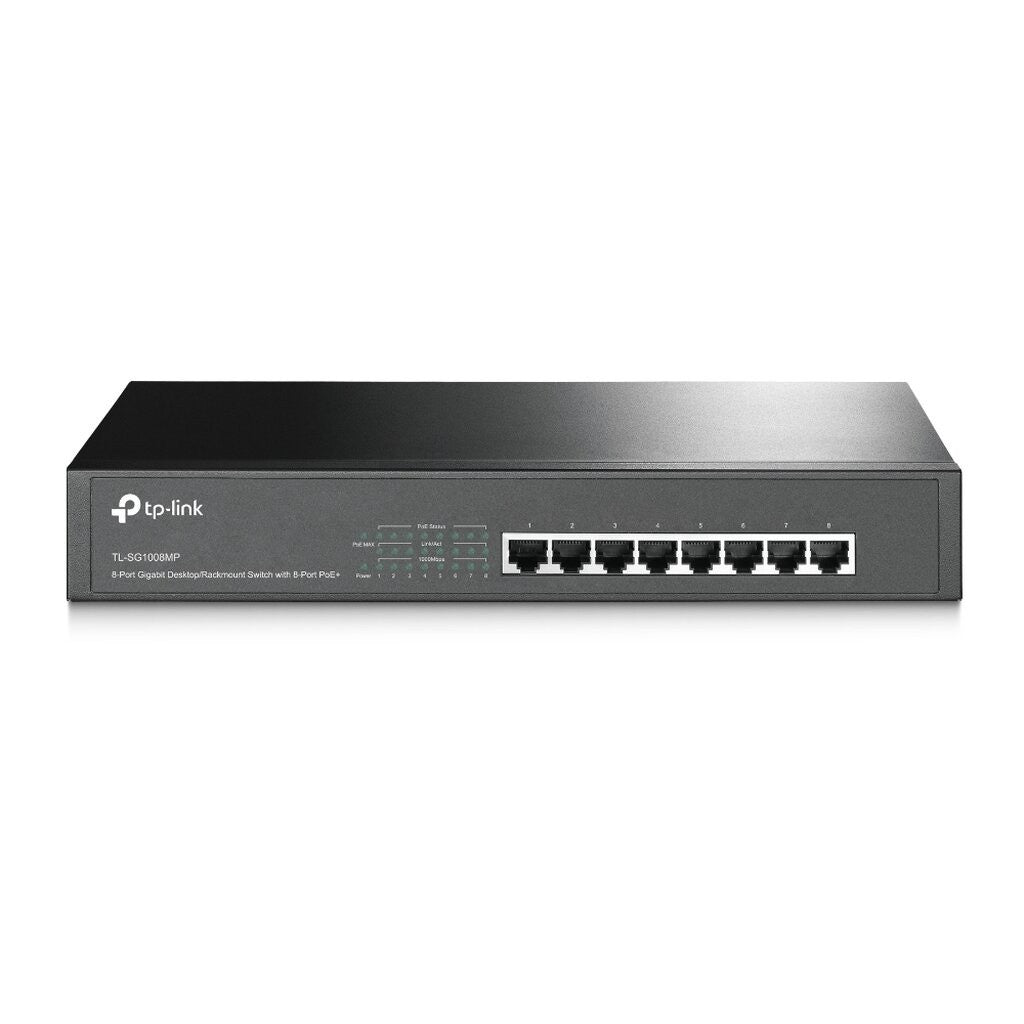 TP-LINK TL-SG1008MP 8-PORT GIGABIT DESKTOP/RACKMOUNT SWITCH WITH 8-PORT POE+