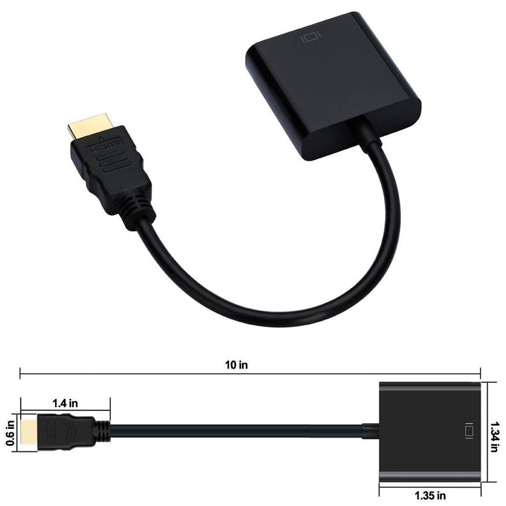 NAVA IT หัวแปลงพอร์ต HDMI TO VGA ADAPTER พกพาง่ายเพียงเสียบเชื่อมต่อก็ใช้งานได้เลย
