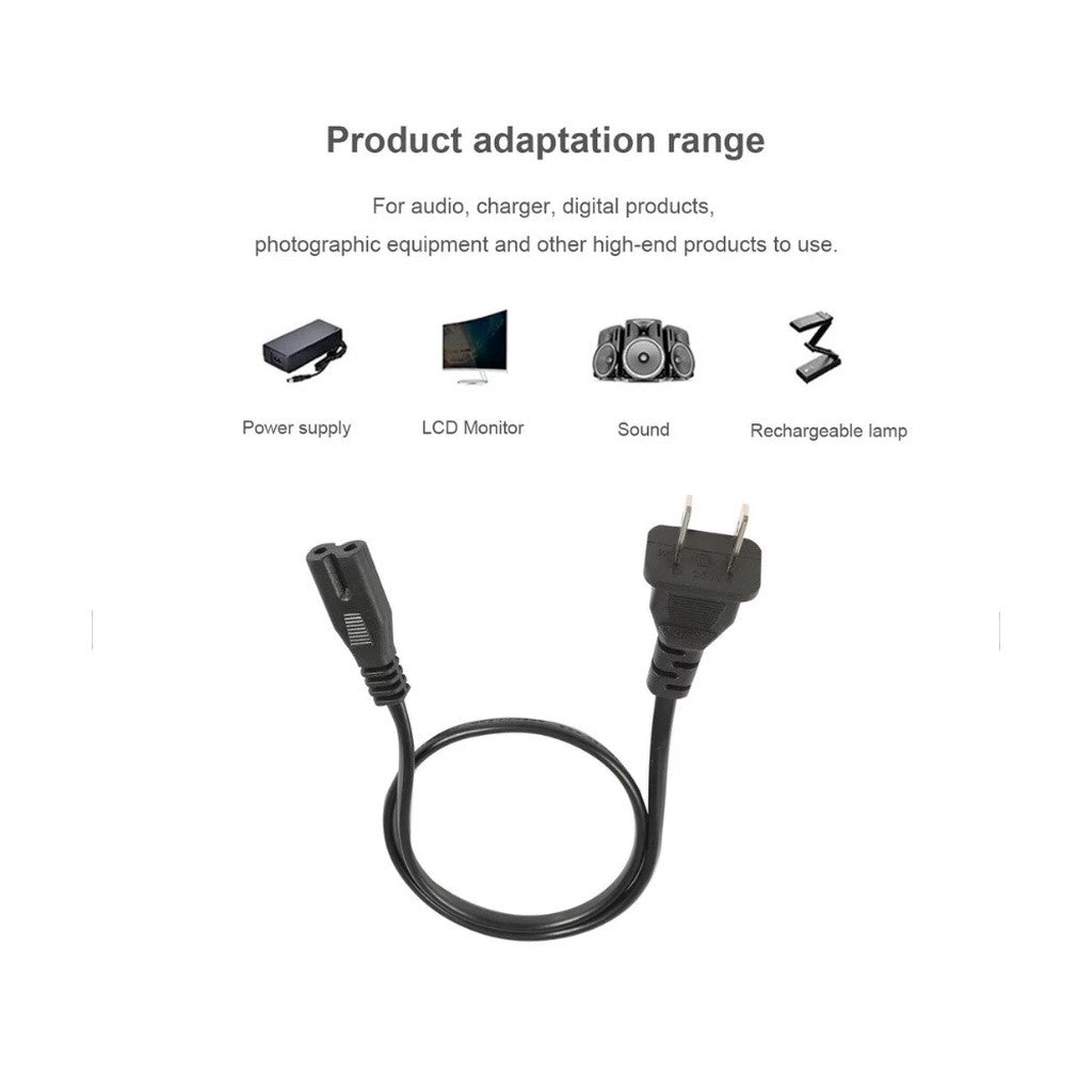 NAVA IT สายเครื่องปริ้นท์ สายไฟ AC แบบ2 รู ยาว1.5M กำลังไฟ 6A /250V
