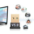 USB BLUETOOTH 5.0 อะแดปเตอร์ตัวรับส่งสัญญาณบลูทูธ อะแดปเตอร์ USB ไร้สายสําหรับแล็ปท็อป คอมพิวเตอร์