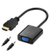 หัวแปลงพอร์ต HDMI TO VGA+AUX แถมสายAUX Converter Adapter