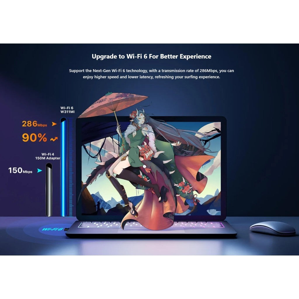 Tenda (W311MI) AX300 รับสัญญาณ Wi-fi Card USB wifi Adapter 2.4Ghz WiFi6