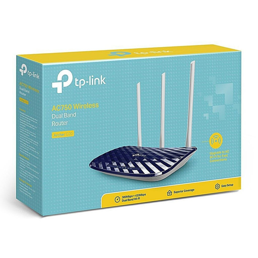 TP-LINK ARCHER C20 ROUTER (เราเตอร์) DUAL BAND AC750