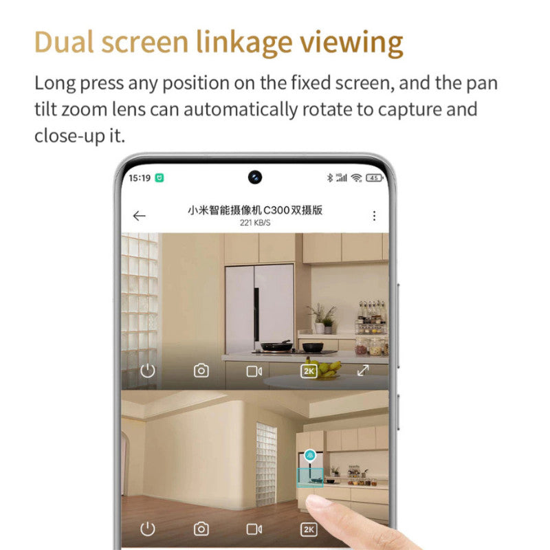 XIAOMI SMART CAMERA C300 DUAL กล้องวงจรปิด กล้องสองเลนส์ ความชัด 3 ล้านพิกเซล รับประกันศูนย์ไทย 1 ปี