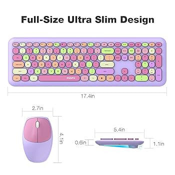 MOFII LOLLIPOP SILENT WIRELESS COMBO SET MIXED PURPLE/BLACK