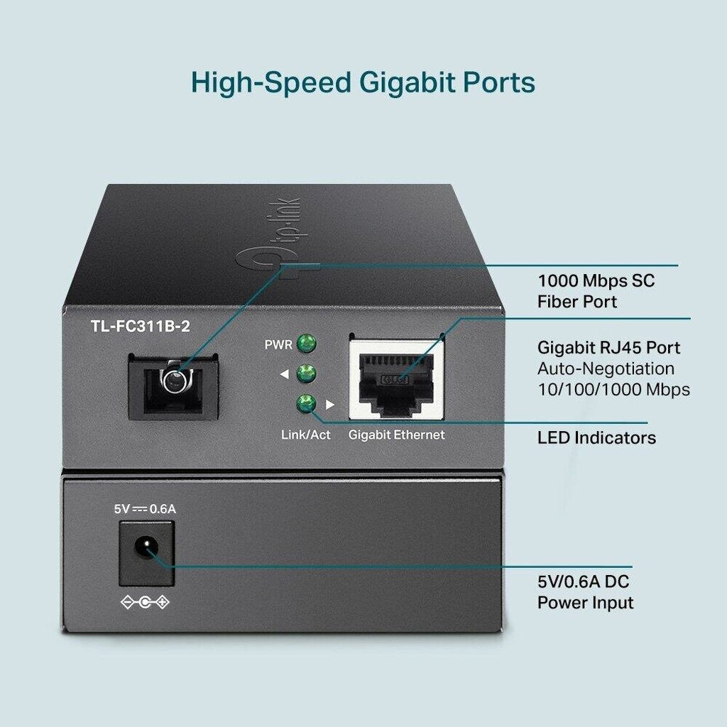 TP-LINK TL-FC311B-2 GIGABIT WDM MEDIA CONVERTER