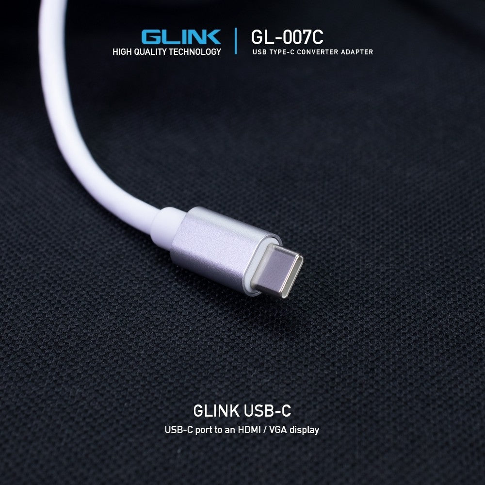 GLINK GL007C (GL-007C) USB TYPE-C TO HDMI + USB 3.0 + PD ชาร์จได้
