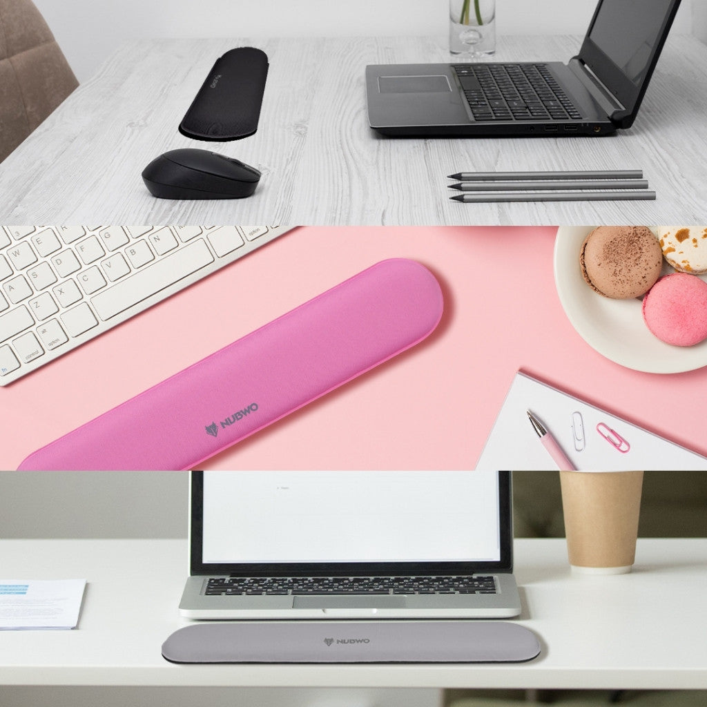NUBWO NWR1 WRIST REST แผ่นรองข้อมือ ผลิตจากเมมโมรี่โฟม พร้อม ANTI-SLIP ป้องกันการลื่นไถล