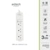 ANITECH H333-WH 3 ปลั๊กไฟ ช่อง 1 สวิตช์ สายไฟยาว 3 เมตร มาตรฐาน มอก. รับประกัน 2 ปี