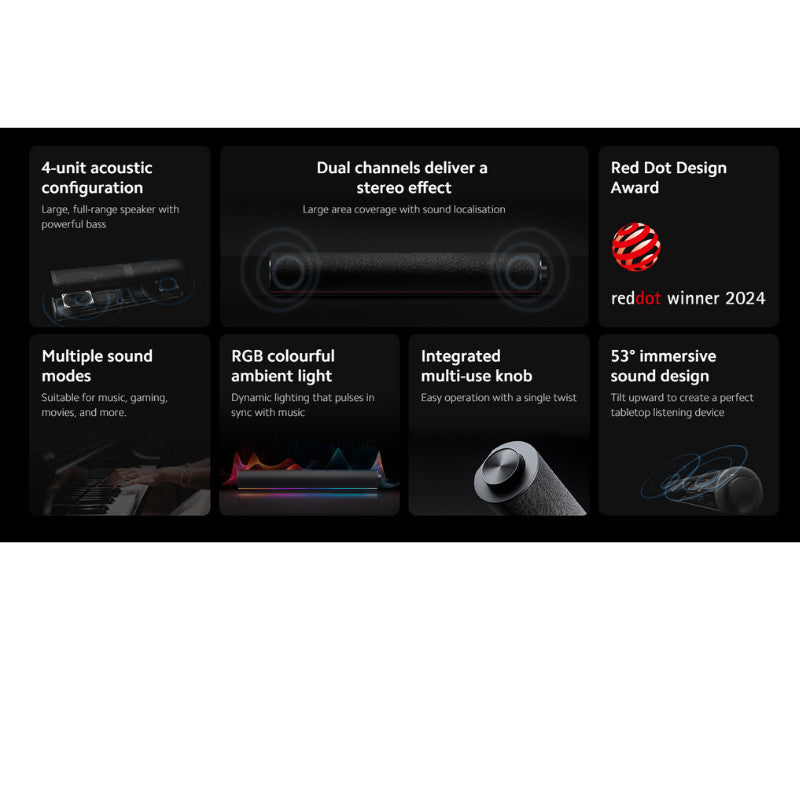 Xiaomi Desktop Speaker ลำโพงบลูทูธ ไฟ RGB 5 รูปแบบ ที่สามารถกดเปลี่ยนได้ผ่านลำโพง รับประกัน 1 ปี