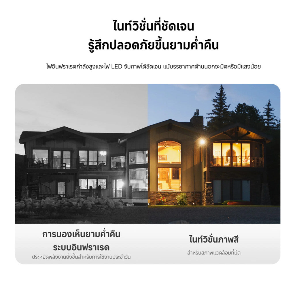 XIAOMI SOLAR OUTDOOR SMART CAMERA BW400 PRO กล้องวงจรปิดภายนอก แบตเตอรี่ พลังงานแสงอาทิตย์ ประกัน 1 ปี