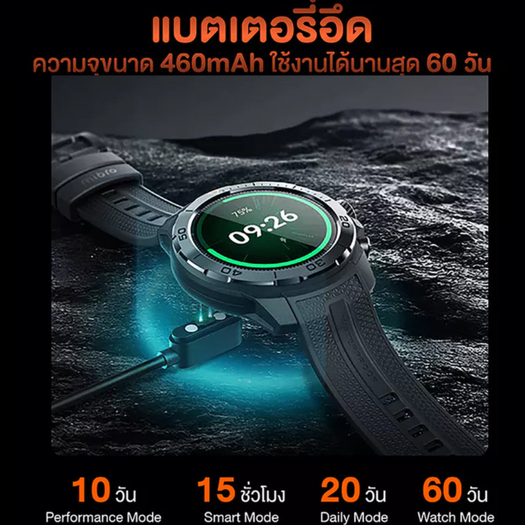 MIBRO WATCH GS EXPLORER สมาร์ทวอทช์ หน้าจอ AMOLED 60Hz กันน้ำ 10 ATM GPS เซนเซอร์วัดสุขภาพ สิ่งแวดล้อม ทน แบตอึด