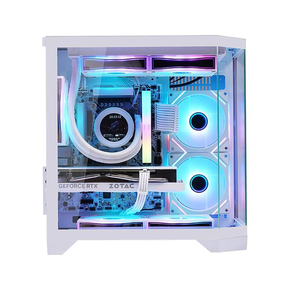 CASE เคส WJCOOLMAN DREAMER MINI WHITE/BLACK PANORAMA M-ATX/ITX NO FAN