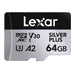 LEXAR MicroSDXC ไมโครเอสดีการ์ด 64-256GB Professional Silver Plus