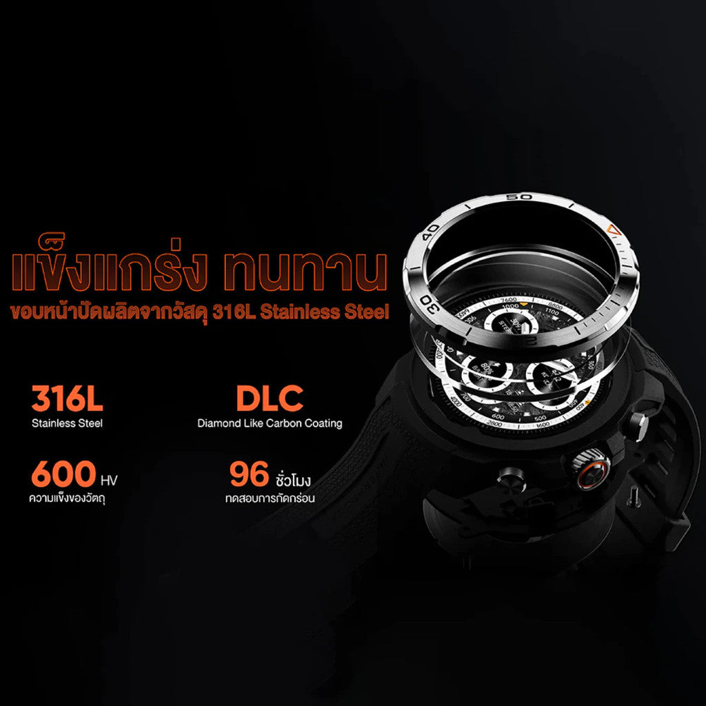 MIBRO WATCH GS EXPLORER สมาร์ทวอทช์ หน้าจอ AMOLED 60Hz กันน้ำ 10 ATM GPS เซนเซอร์วัดสุขภาพ สิ่งแวดล้อม ทน แบตอึด