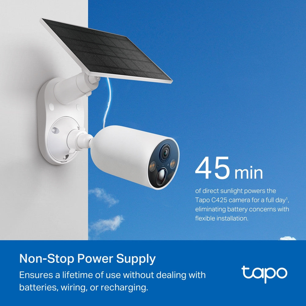 TP-LINK TAPO C425 KIT SolarPowered Security Camera Kit กล้องวงจรปิดไร้สาย