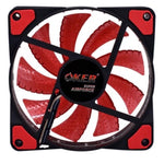 OKER G1228 SUPER AIRFORCE FAN LED พัดลมระบายความร้อน มีไฟ ทำงานเงียบไม่มีเสียงรบกวน