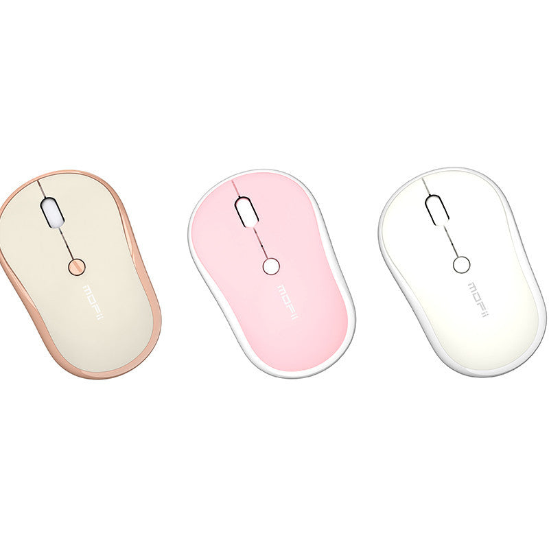 MOFii MOMO 2.4G wireless Mouse (เม้าส์)- WHITE- PINK- MILKTEA