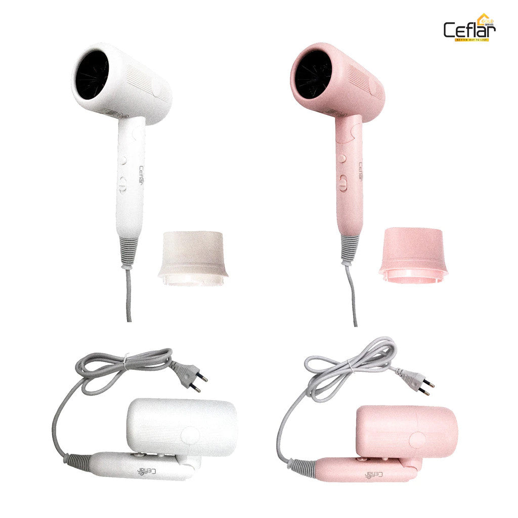 CEFLAR CHD-901 ไดร์เป่าผมไฟฟ้า ไดร์เป่าผมไอออนแบบพกพา Electric Hair Dryer