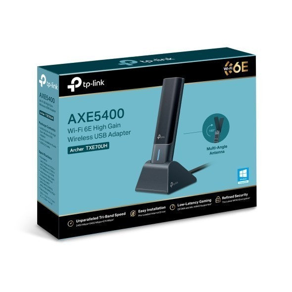 TP-LINK ARCHER TXE70UH AXE5400 Wi-Fi 6E High Gain Wireless USB Adapter