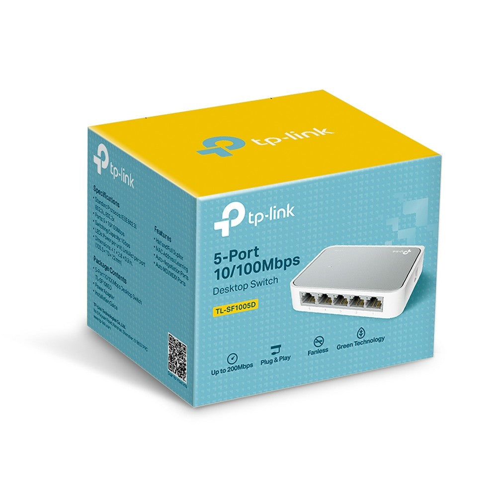 TP-LINK TL-SF1005D SWITCH HUB (สวิตซ์ฮับ) 5 PORTS FAST PORT