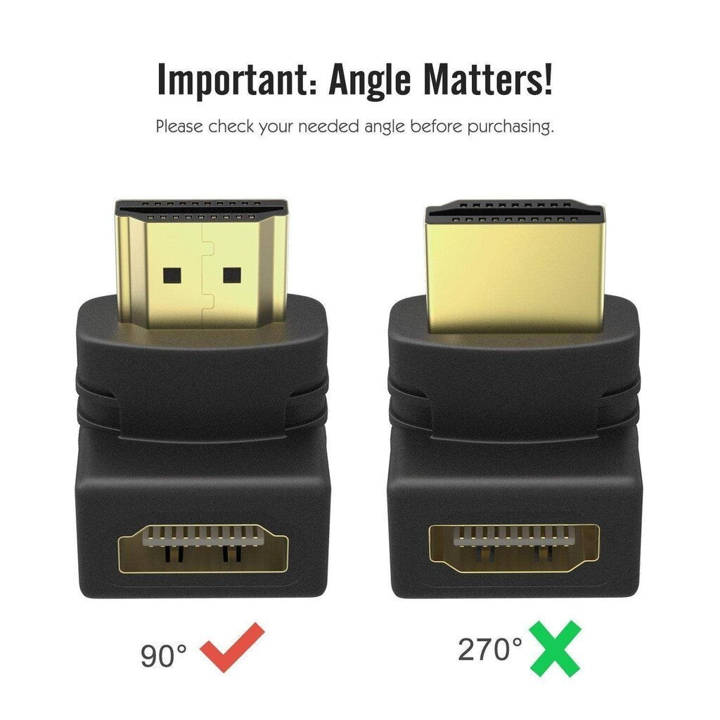 หัวแปลง HDMI รูปตัว L หัวงอ 90° ง่ายต่อการต่อสายในที่แคบ ADAPTER HDMI