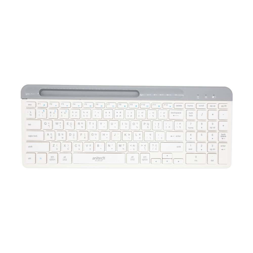 ANITECH P505 WIRELESS KEYBOARD คีย์บอร์ดไร้สาย ดูอัลฟังก์ชั่น ไวเลส 2.4G และบลูทูธ 5.0/3.0
