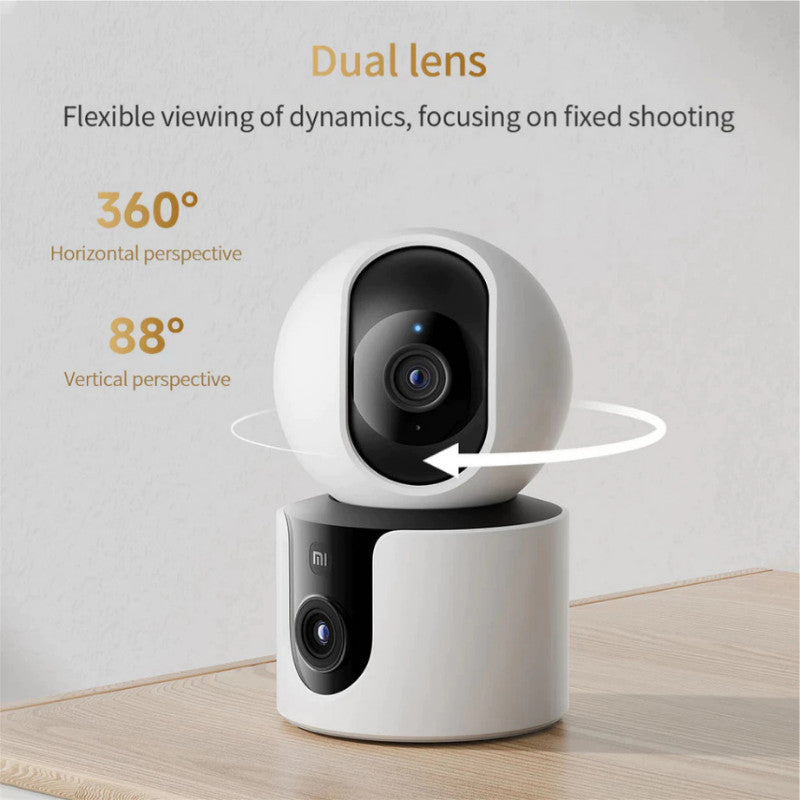 XIAOMI SMART CAMERA C300 DUAL กล้องวงจรปิด กล้องสองเลนส์ ความชัด 3 ล้านพิกเซล รับประกันศูนย์ไทย 1 ปี