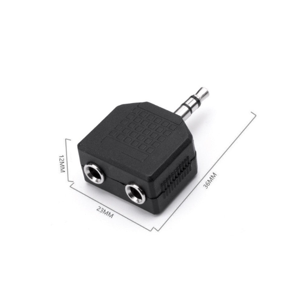 NAVA ITหัวเสียบแยกเสียงลำโพง เข้า 1ออก2 ขนาด 3.5MM ตัวแปลงแยกหูฟัง (แพ็ค1ตัว)