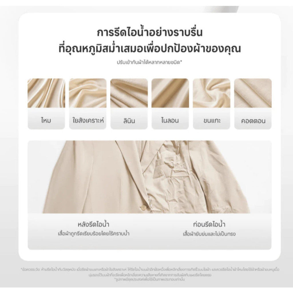 Xiaomi Handheld Garment Steamer TH เตารีดไอน้ำพกพา สร้างไอน้ำไว กำจัดไรฝุ่น และแบคทีเรีย