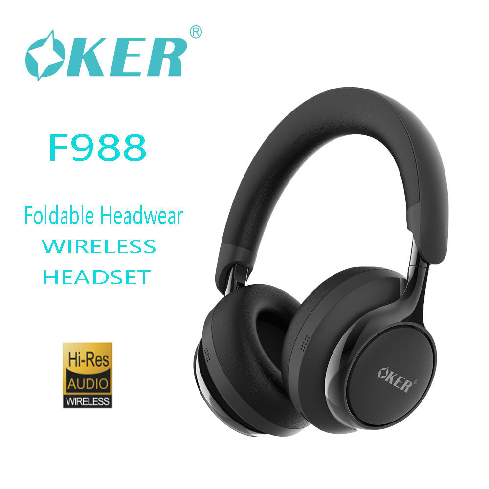 OKER F988 Bluetooth 5.4 Wireless Headset หูฟังบลูทูธ สีขาว/ดำ