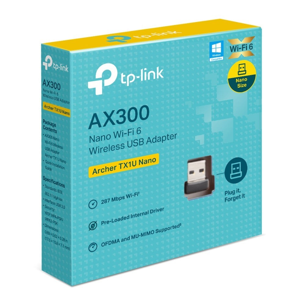 TP-Link Archer TX1U Nano AX300 Nano Wi-Fi 6 Wireless USB Adapter รับประกัน LT