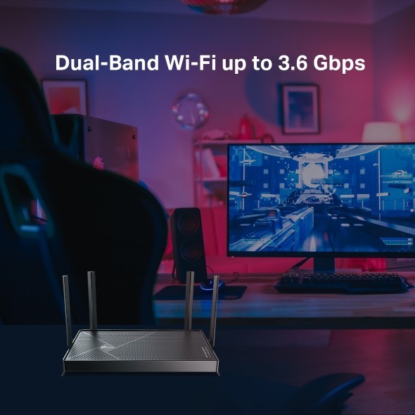 TP-LINK ARCHER BE230 BE3600 Dual-Band Wi-Fi 7 Router สตรีมมิ่งความละเอียด 4K/8K