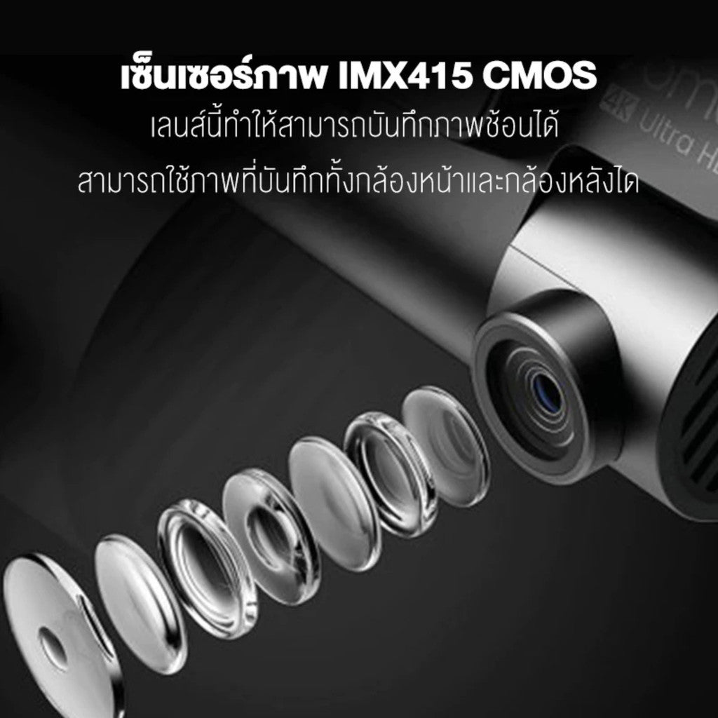 70mai A800S Dash Cam 4K กล้องติดรถยนต์อัจฉริยะ GPS ในตัวพร้อม ADAS การบันทึกสองทิศทาง ประกันศูนย์