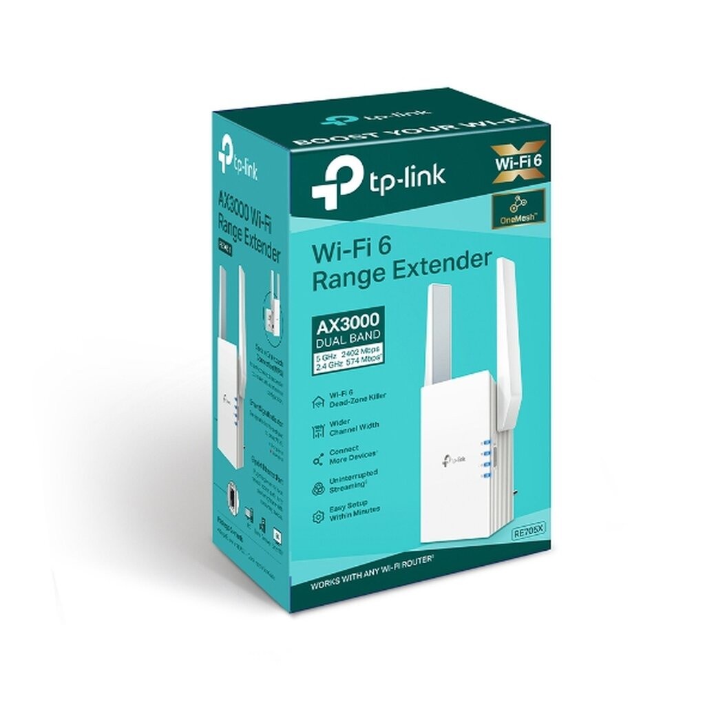 TP-LINK RE705X AX3000 MESH WIFI 6 RANGE EXTENDER