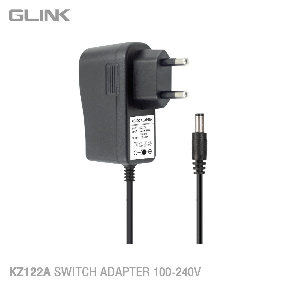 GLINK KZ122A ADAPTER 12V 2A (5.5×2.5) มอก. ใช้กับกล้องวงจรปิด