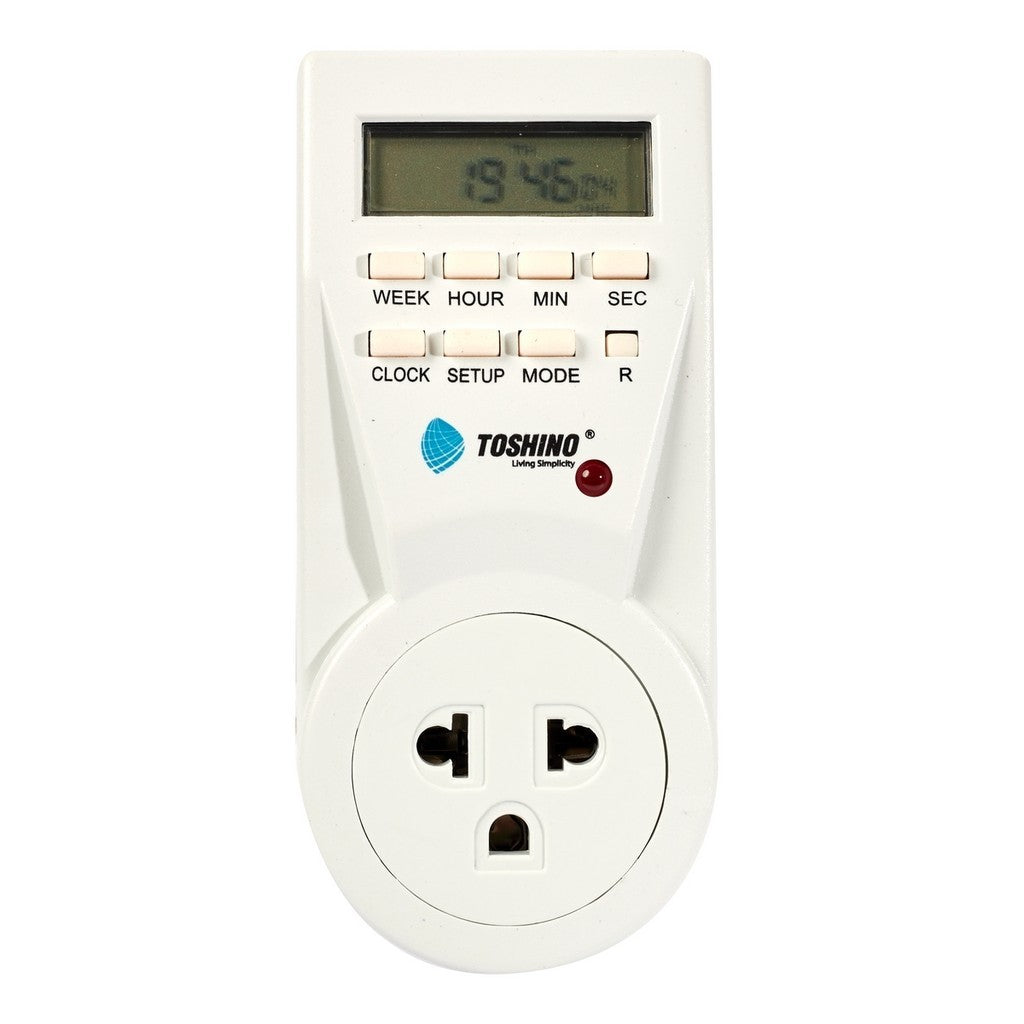 TOSHINO TS-EB1 plug ปลั๊กไฟ ตั้งเวลา ปลั๊กแปลง ไฟดิจิตอล ตั้งเปิด ตั้งปิดได้