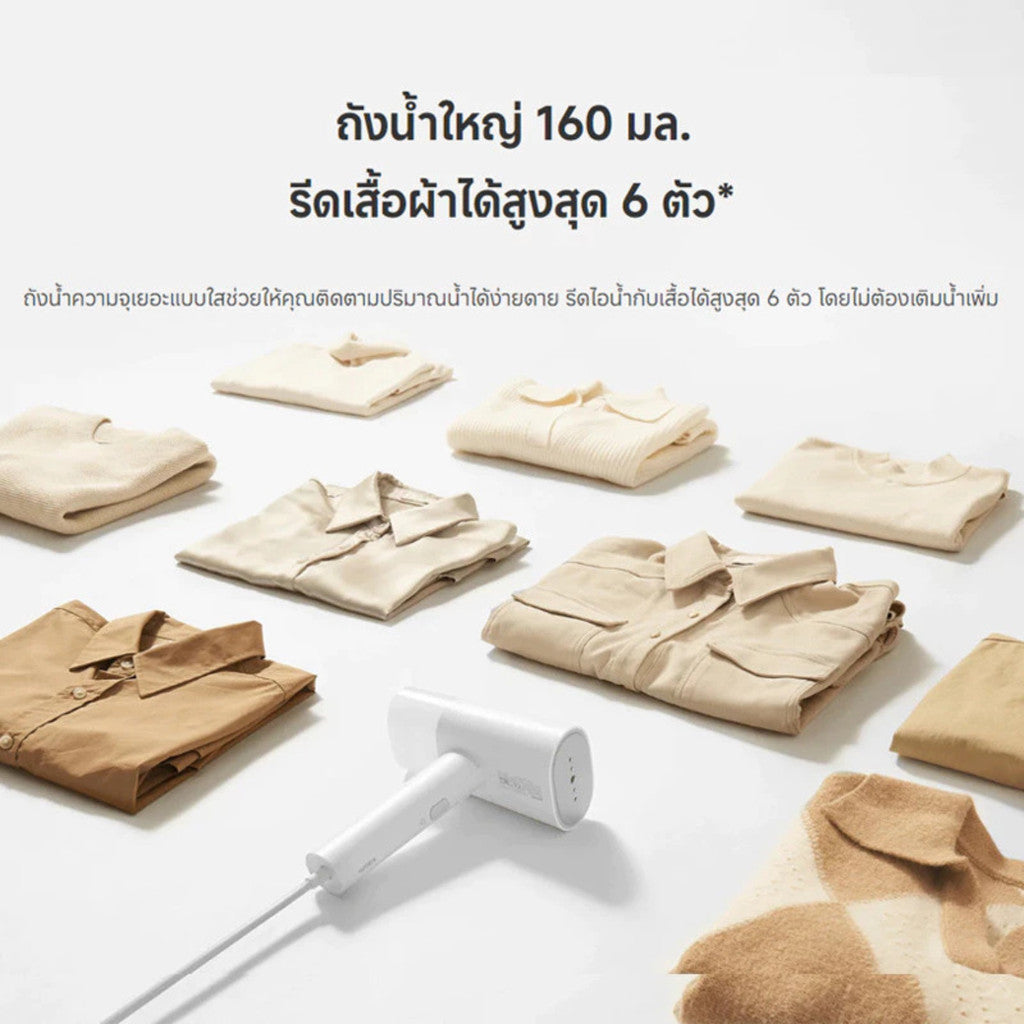 Xiaomi Handheld Garment Steamer TH เตารีดไอน้ำพกพา สร้างไอน้ำไว กำจัดไรฝุ่น และแบคทีเรีย