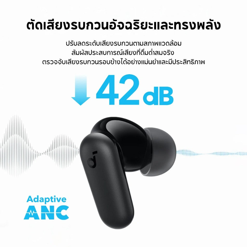 Soundcore R50i NC หูฟังบลูทูธ สายหูฟังไร ตัดเสียงรบกวน ANC อัลกอริธึม Al