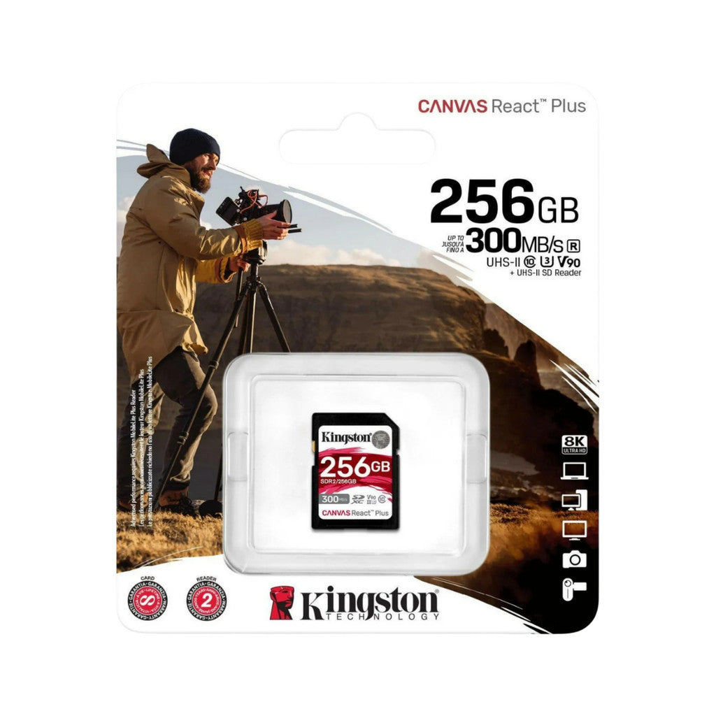 KINGSTON SD CARD (เอสดีการ์ด) SDR2 256GB CANVAS REACT PLUS LIFE TIME Warranty