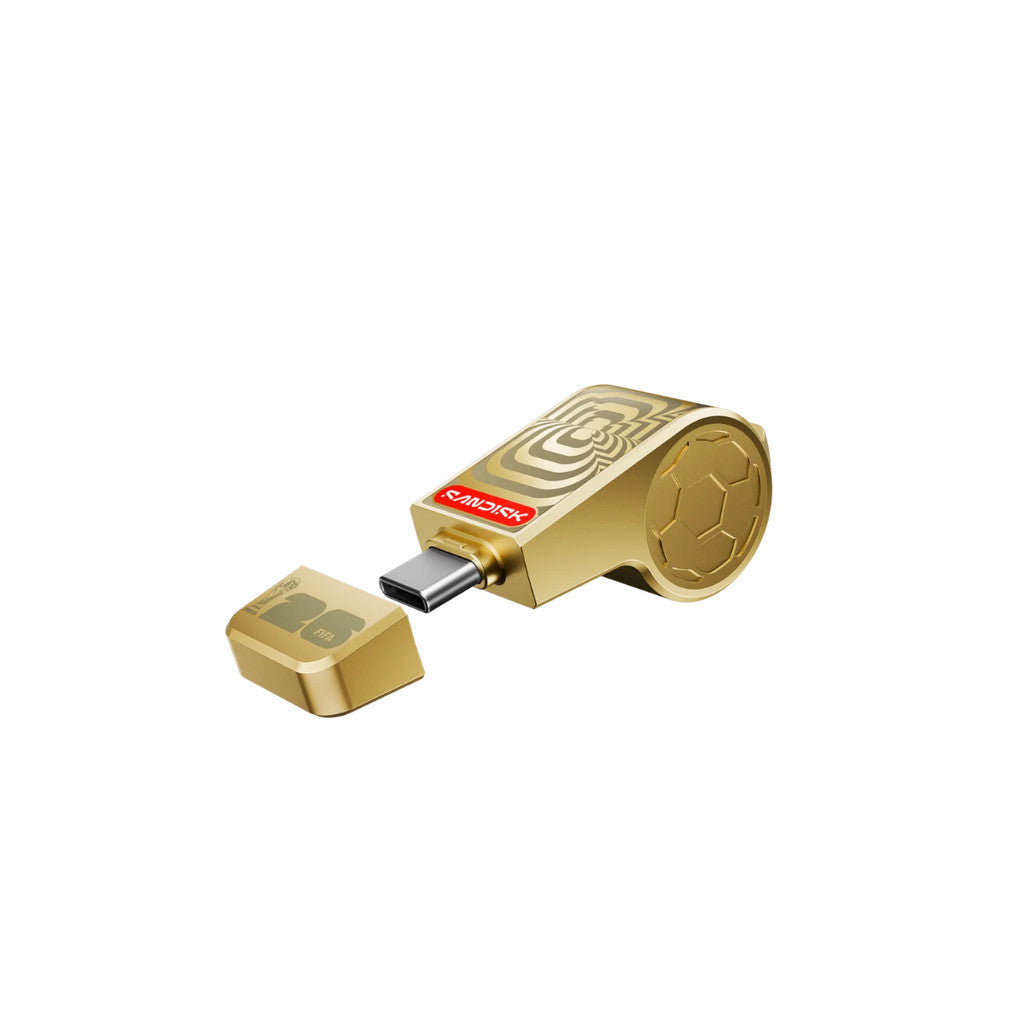 SANDISK FLASH DRIVE (แฟลชไดร์ฟ) FIFA World Cup 2026 128GB USB 3.2 Gen 1 Gold Edition Warranty 5 Y.