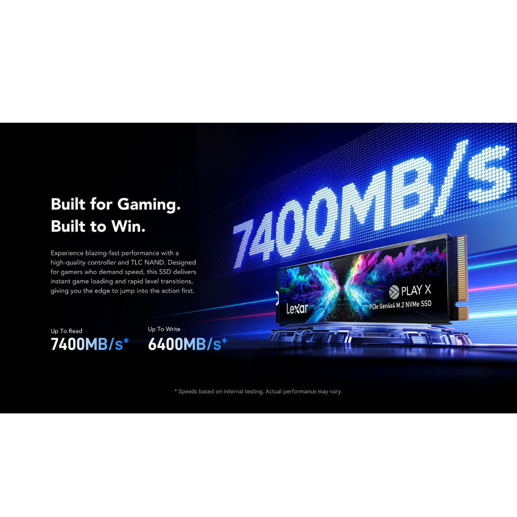 Lexar SSD PLAY X 512GB / 1 TB M.2 PCIe 4.0 NVMe รับประกัน 5 ปี