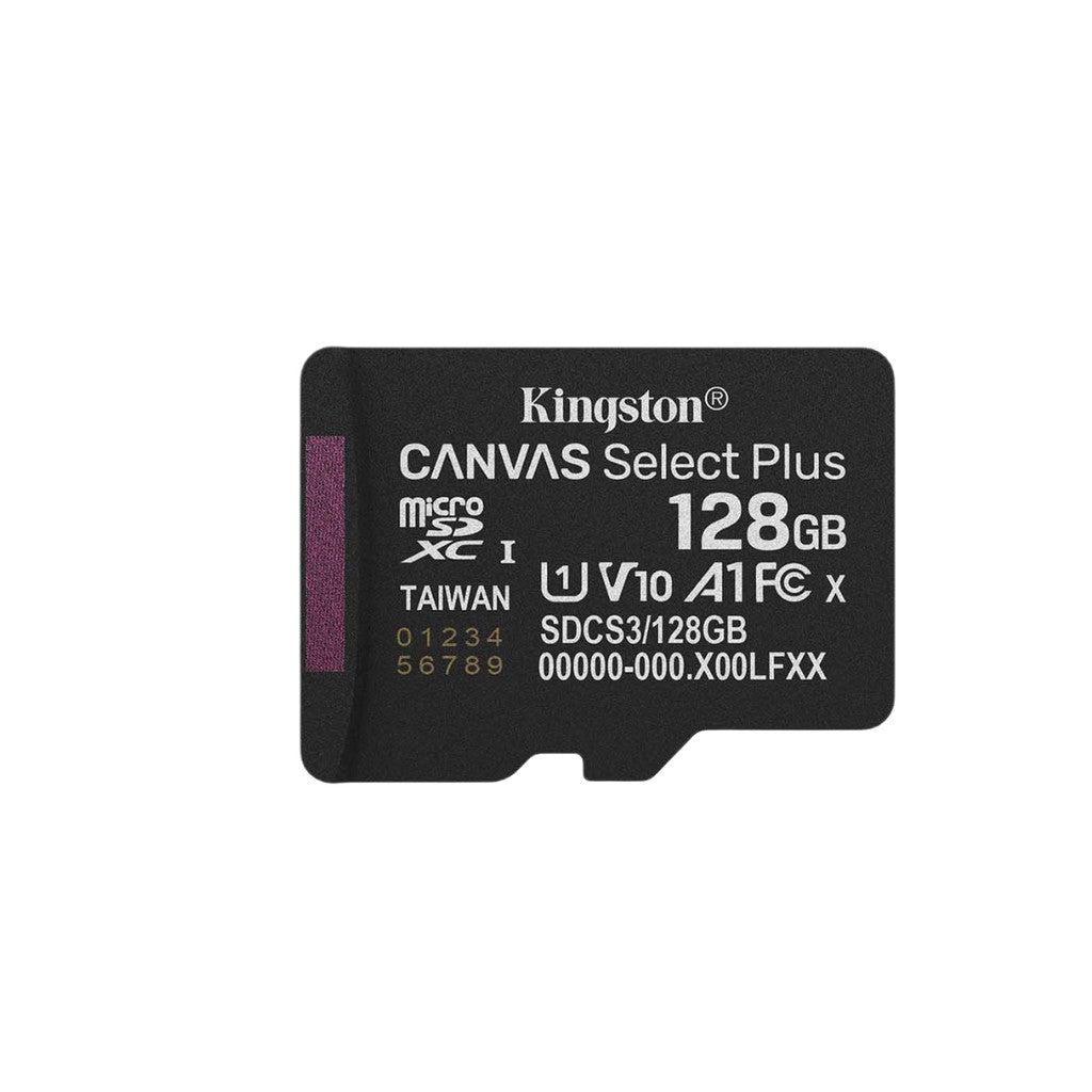 KINGSTON  MICRO SD CARD SDCS3 128GB SPEED READ 1500MB WRITE 150MB