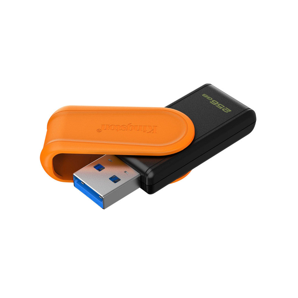 KINGSTON Flash Drive (แฟลชไดรฟ์) DTXS 256GB USB 3.2 Gen 1 Black Orange Warranty 5 Years