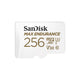 SANDISK microSD (ไมโครเอสดีการ์ด) SDSQQVR 256GB MAX ENDURANCE UHS-I, C10, U3, V30 Warranty 15 Years