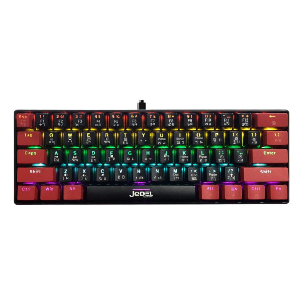 JEDEL KL-69 ขนาด 60% Mini RGB Wired Mechanical Gaming Keyboard Blue Switch | รับประกัน 1 ปี